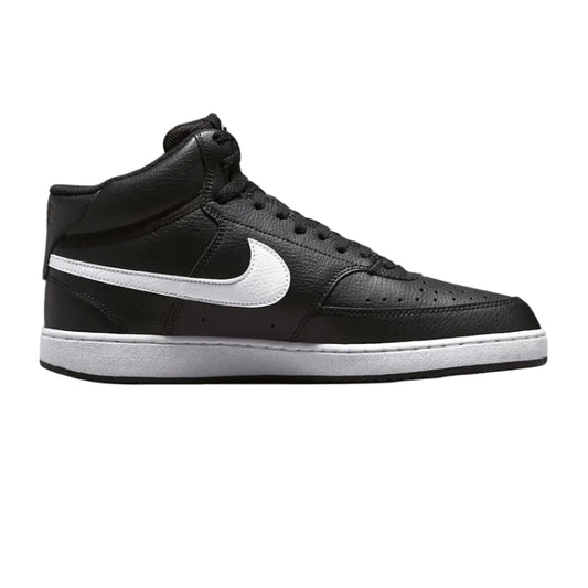 NIKE Court Vision Mid Shoe - Black/White/Black