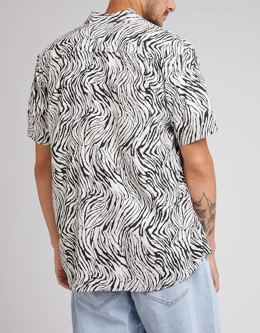SILENT THEORY Zebra Mens S/S Shirt - Multicoloured