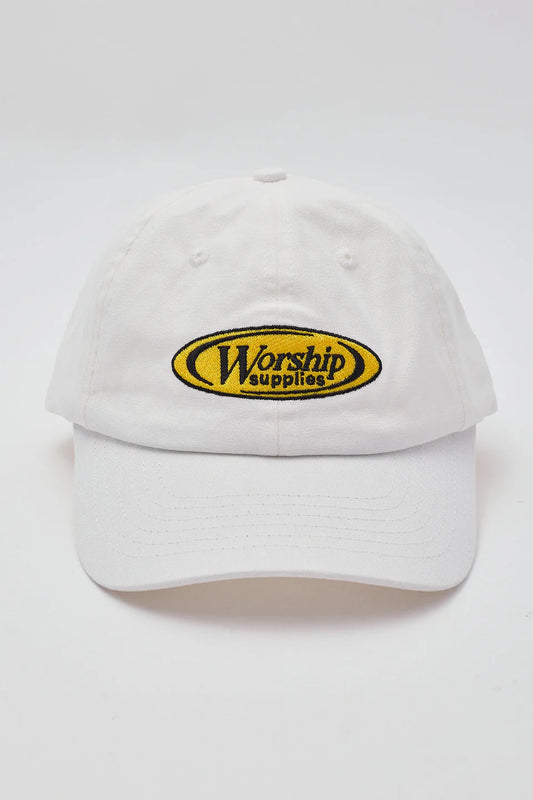 WORSHIP Overt 6 Panel Strapback Cap - Cream