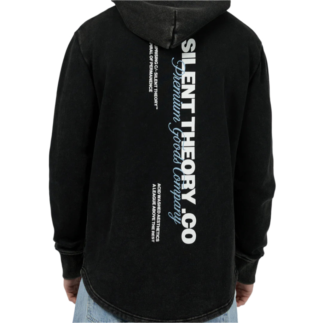 SILENT THEORY Members Mens Hoodie - Washed Black