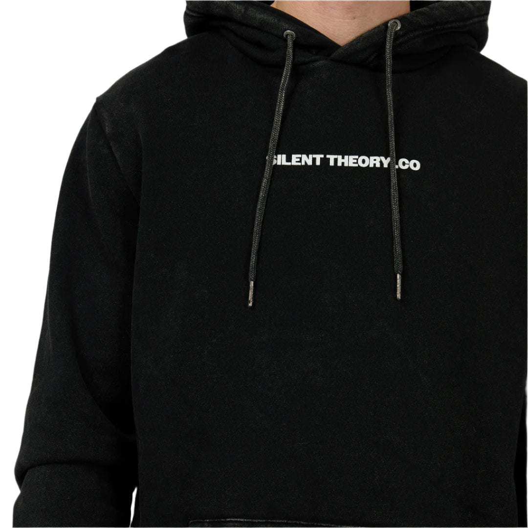 SILENT THEORY Members Mens Hoodie - Washed Black