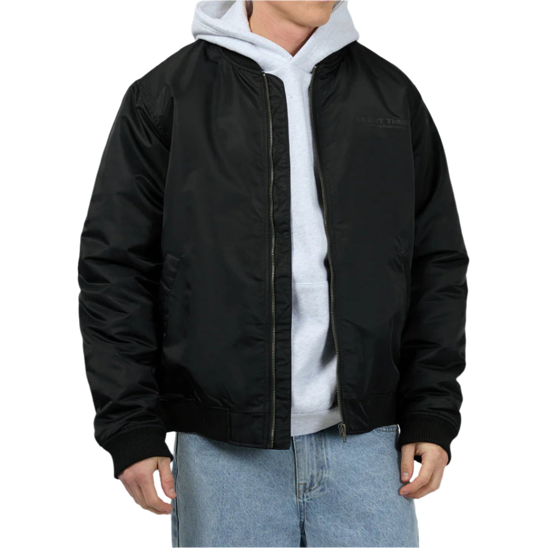 SILENT THEORY Jagger Mens Bomber Jacket - Black