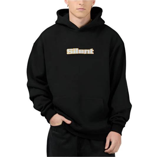 SILENT THEORY Embro Mens Hoodie - Black