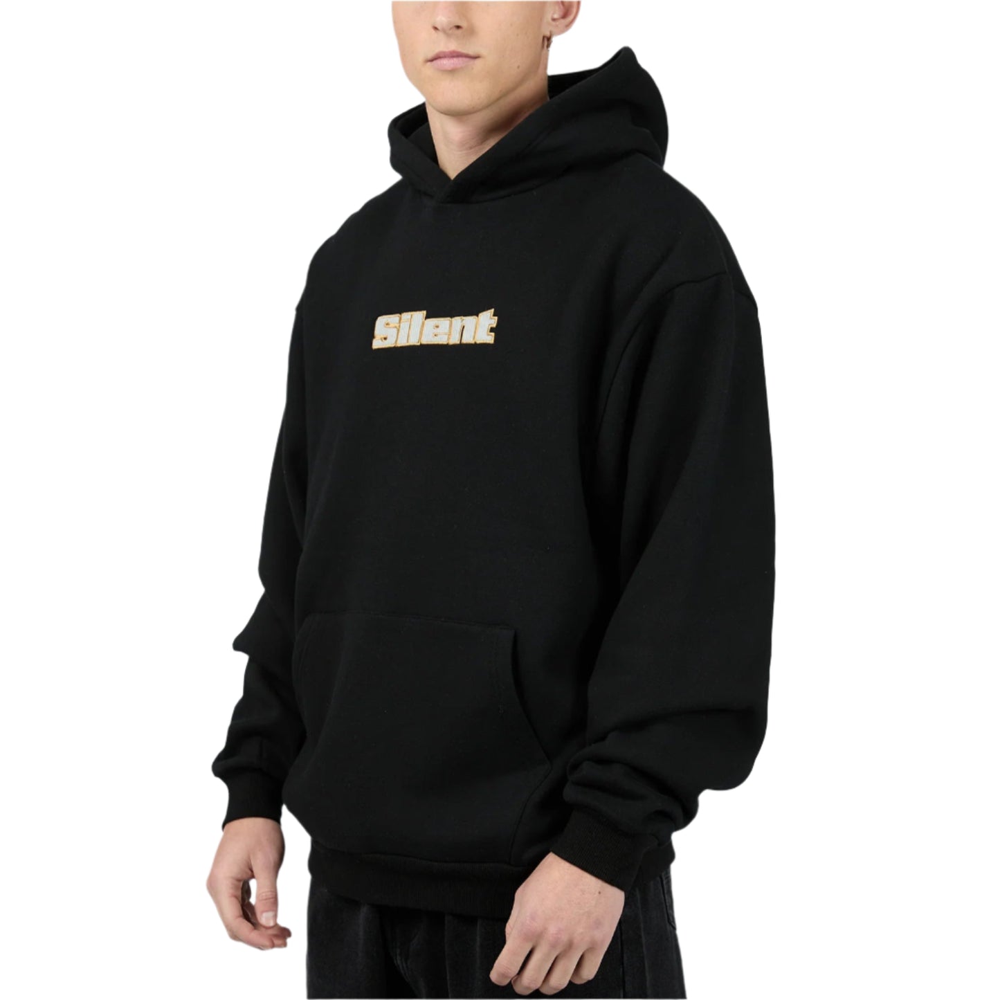 SILENT THEORY Embro Mens Hoodie - Black