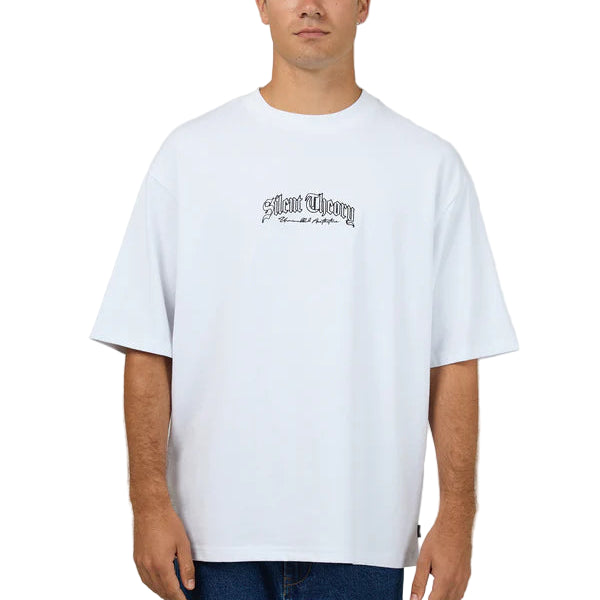 SILENT THEORY Mayhem Box Fit Mens Tee - White
