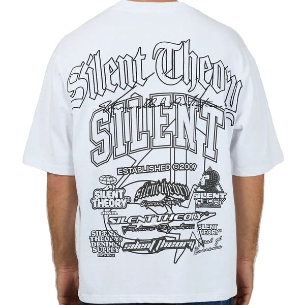 SILENT THEORY Mayhem Box Fit Mens Tee - White