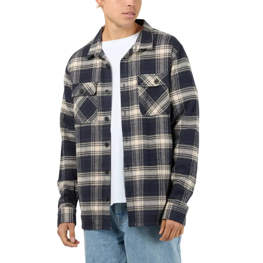 SILENT THEORY Ranger Flannel Shirt - Navy