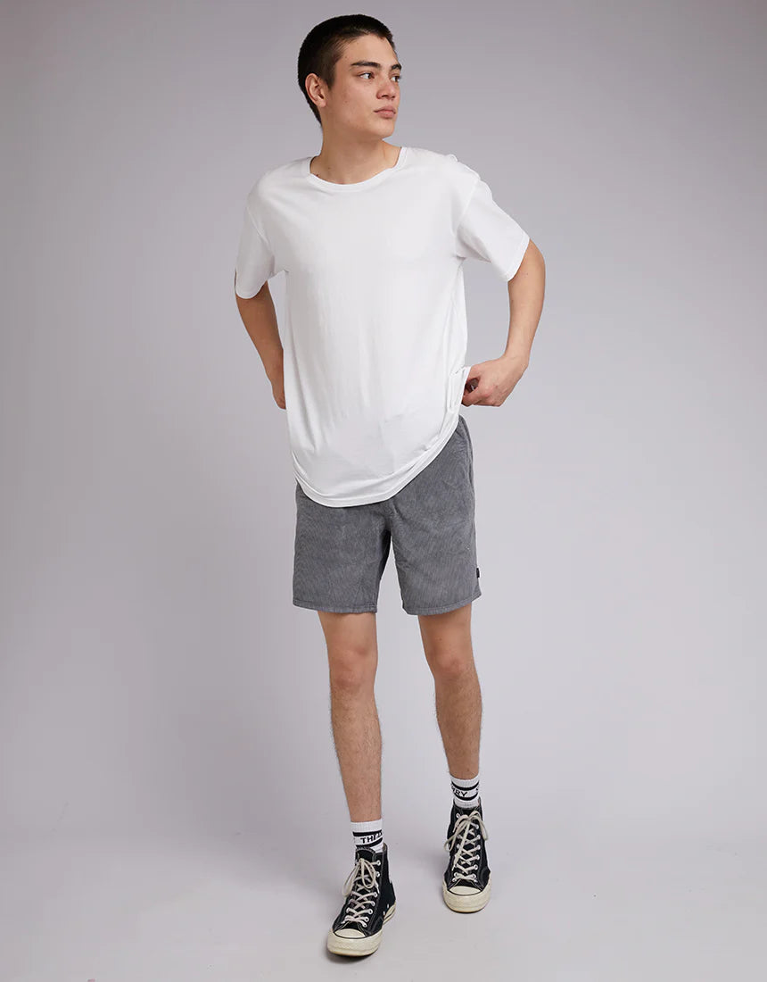 SILENT THEORY Cord Shorts - Grey