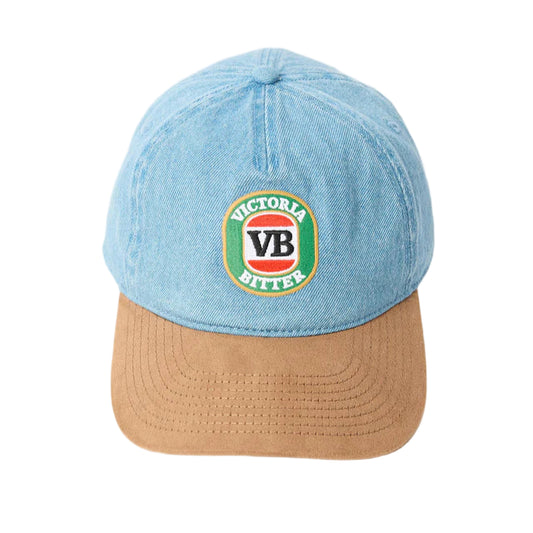 GILROY CO VB Retro Denim And Suede Lazy Strapback Cap - Multi