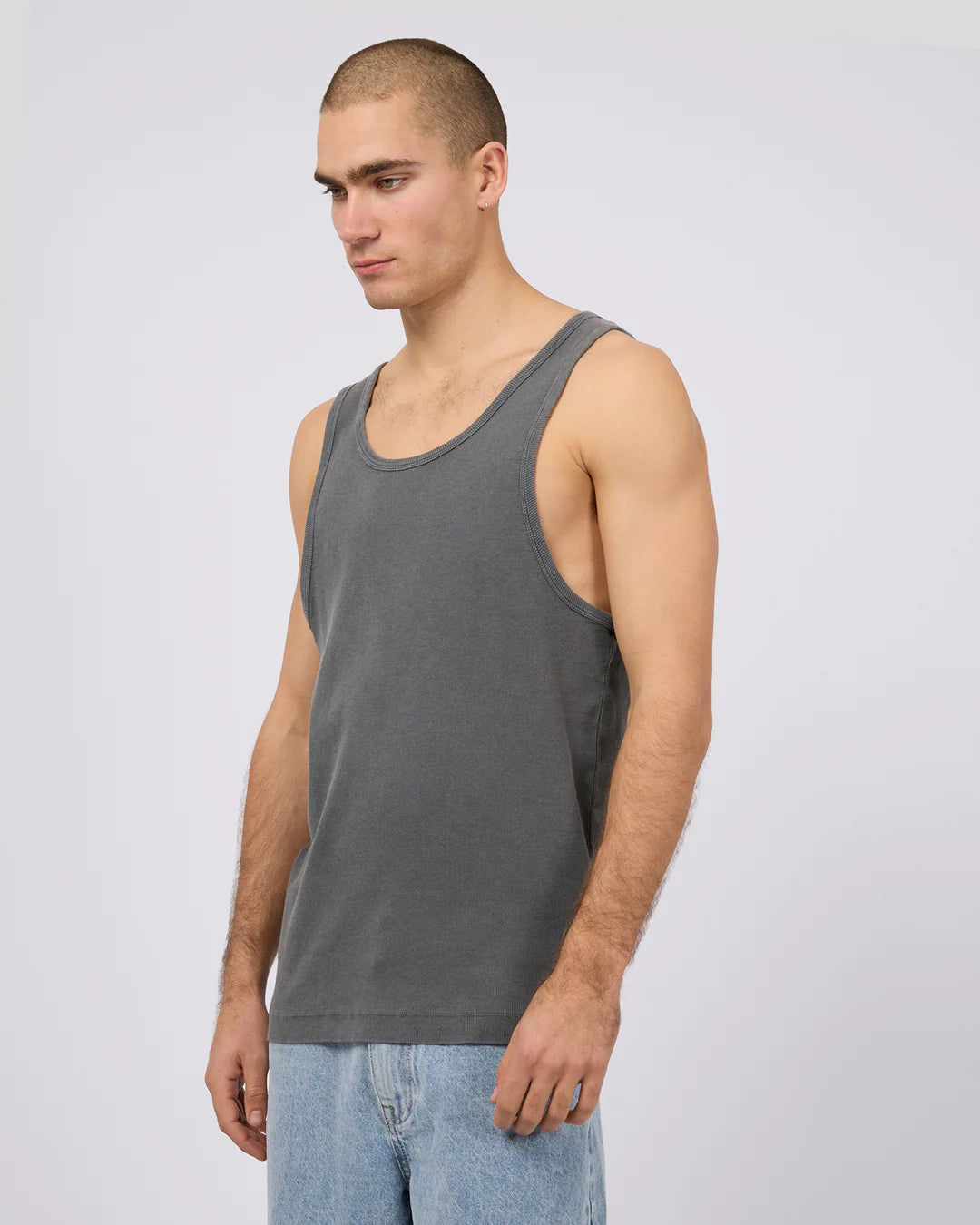 SILENT THEORY Rib Mens Tank - Coal