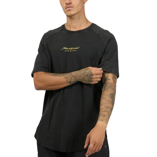 ST GOLIATH Endorsed Mens Tee - Washed Black
