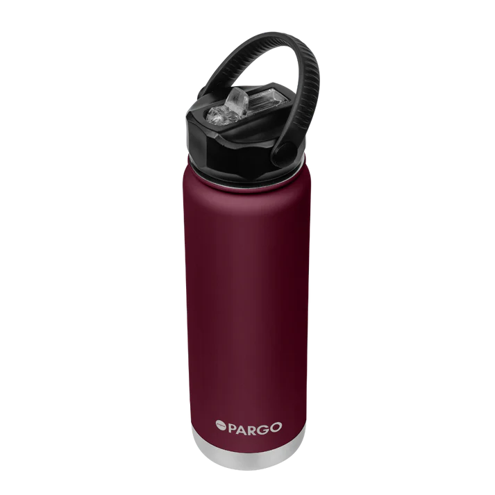 PARGO 750ml Insulated Sports Drink Bottle w/ Straw Lid - Wild Cherry