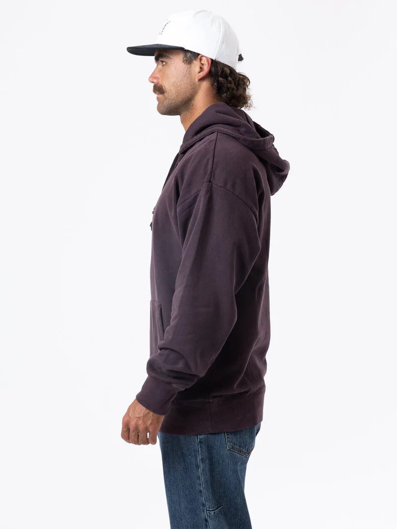 THRILLS Minimal Thrills Slouch Mens Hoodie - Deep Plum