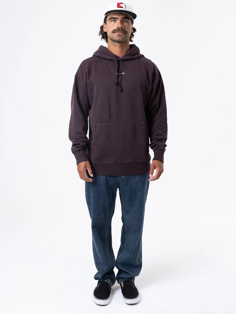 THRILLS Minimal Thrills Slouch Mens Hoodie - Deep Plum