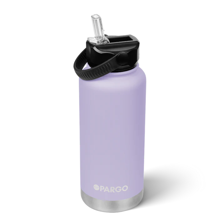 PARGO 950ml Insulated Sports Drink Bottle w/ Straw Lid - Love Lilac