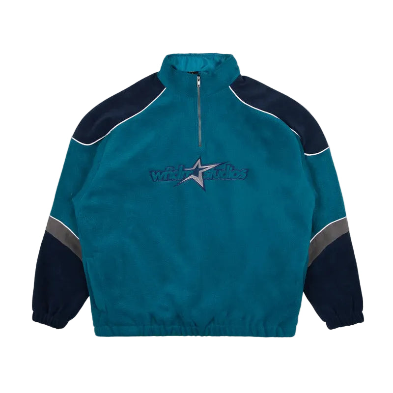 WNDRR Stxr 1/4 Zip Polar Fleece Mens Crew - Storm Blue