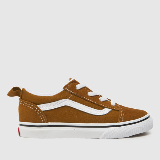 VANS Old Skool Elastic Lace Youth Shoe - Color Theory Golden Brown