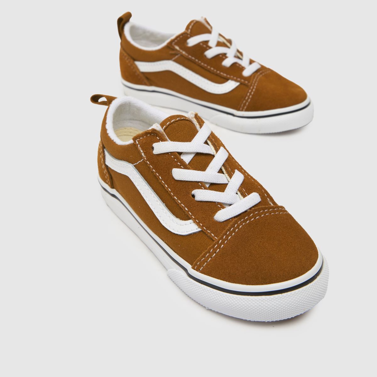 VANS Old Skool Elastic Lace Youth Shoe - Color Theory Golden Brown