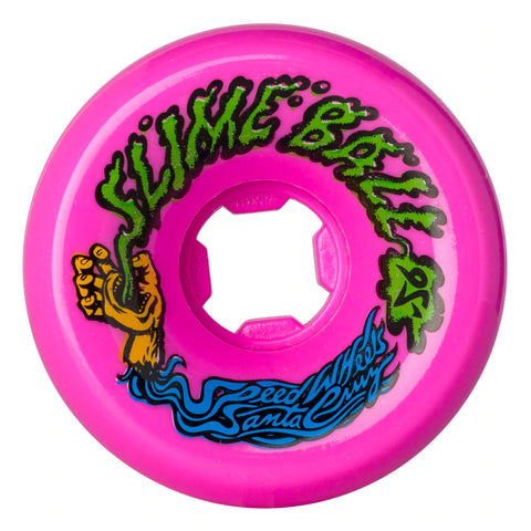 SANTA CRUZ 95A Slimeballs 60mm Skateboard Wheels - Vomits Pink