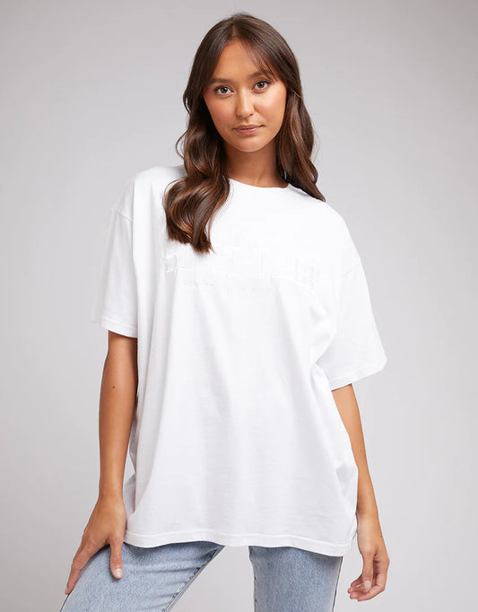 SILENT THEORY Varsity Womens Tee - White