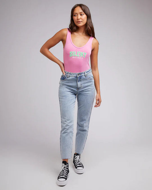 SILENT THEORY Melting Merch Bodysuit - Bright Pink