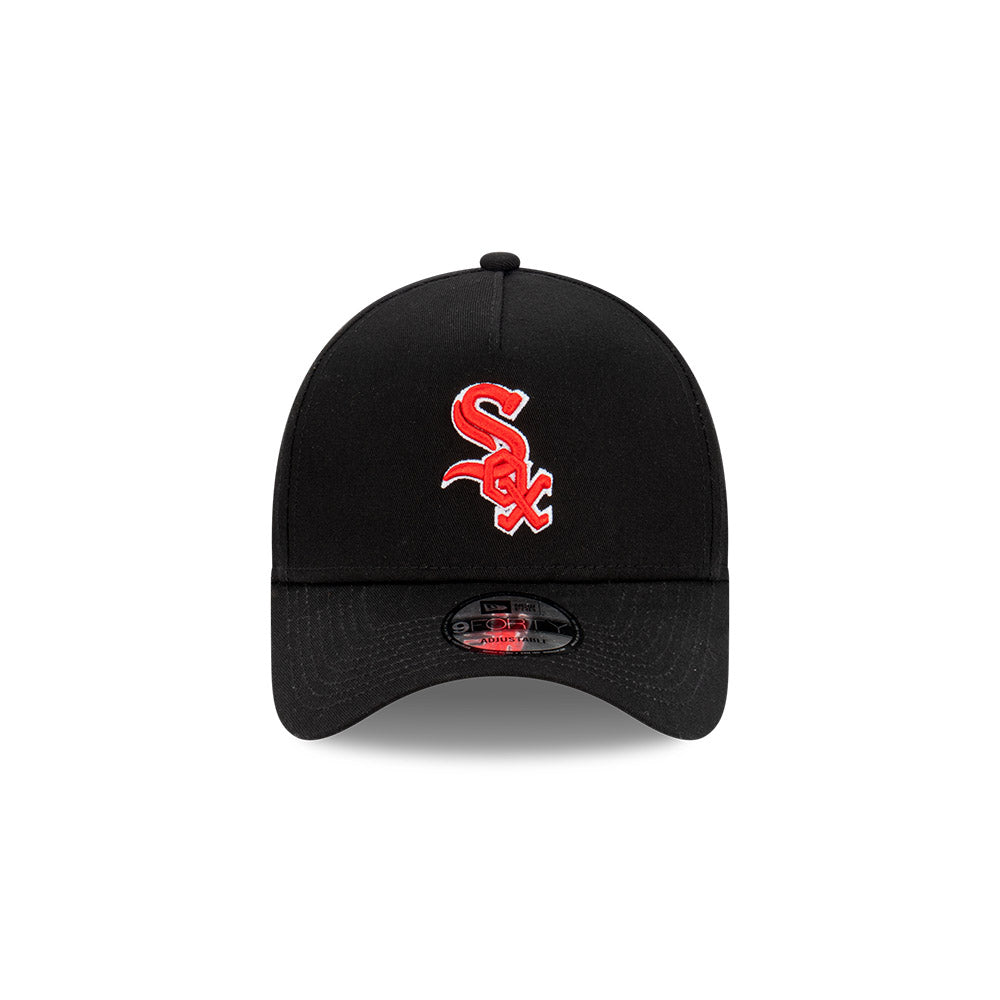 NEW ERA Chicago White Sox Precision 9FORTY A-Frame Snapback Cap - Black/Scarlet