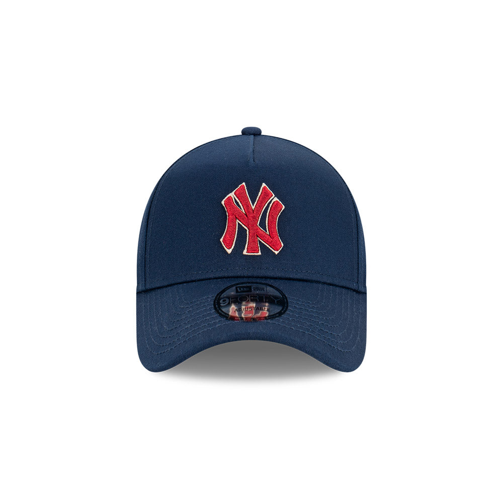 NEW ERA New York Yankees 9FORTY A-Frame Snapback Cap - Cardinal/Ocean