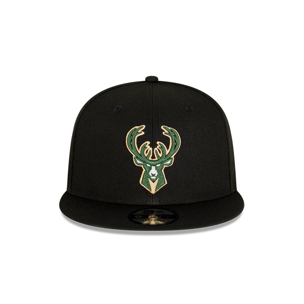 NEW ERA Milwaukee Bucks Champs 9FIFTY Snapback Cap - Black/Team