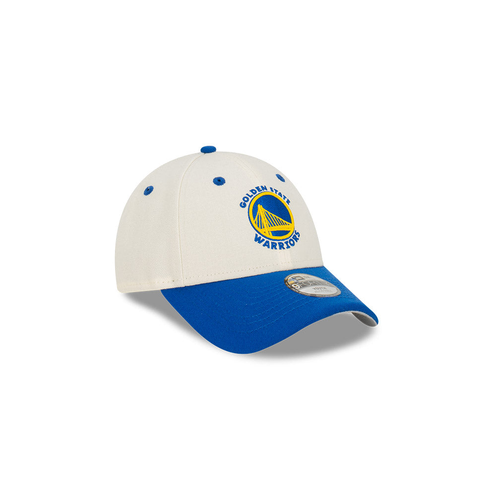 NEW ERA Golden State Warriors Two Tone 9FORTY Youth Strapback Cap - Chrome White/Team