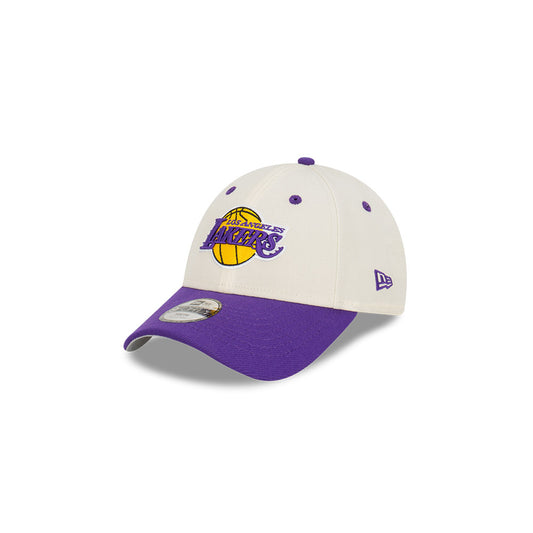 NEW ERA Los Angeles Lakers Two Tone 9FORTY Youth Strapback Cap - Chrome White/Team