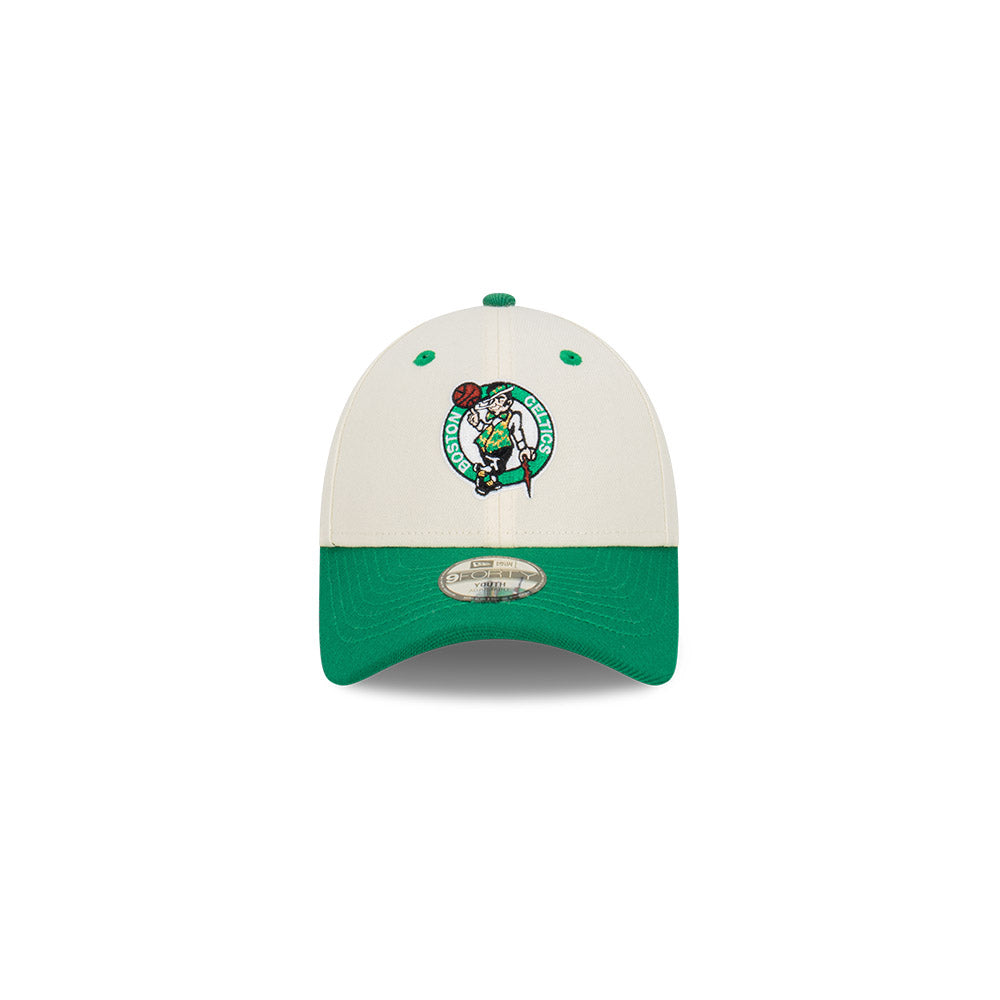 NEW ERA Boston Celtics Two Tone 9FORTY Youth Strapback Cap - Chrome White/Team