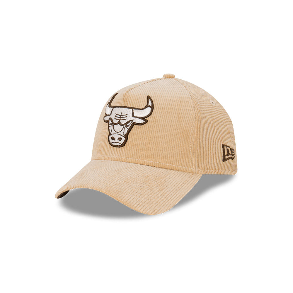 NEW ERA Chicago Bulls 9FORTY Cord A-Frame Snapback Cap - Camel/Walnut/Ivory