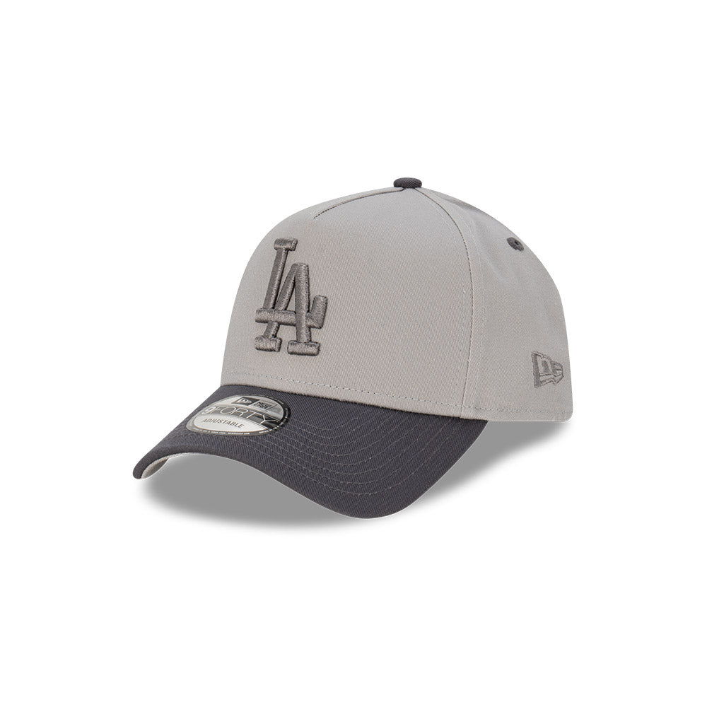 NEW ERA Los Angeles Dodgers Overcast 9FORTY A-Frame Snapback Cap - Grey/Graphite
