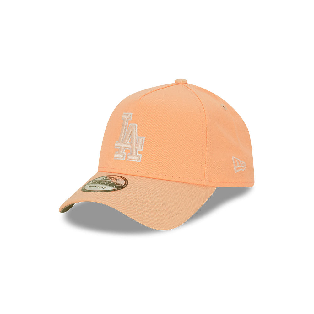 NEW ERA Los Angeles Dodgers 9FORTY A-Frame Snapback Cap - Peach/White/Grey UV