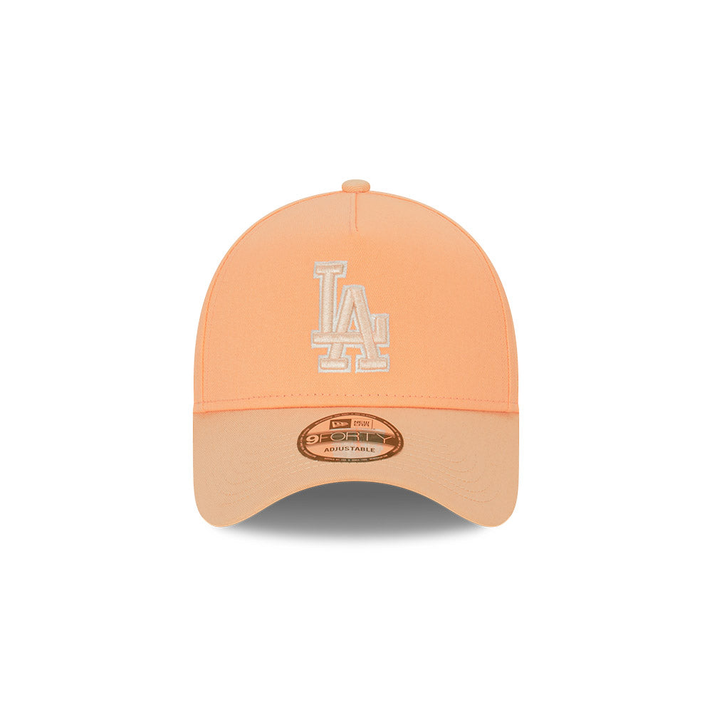 NEW ERA Los Angeles Dodgers 9FORTY A-Frame Snapback Cap - Peach/White/Grey UV