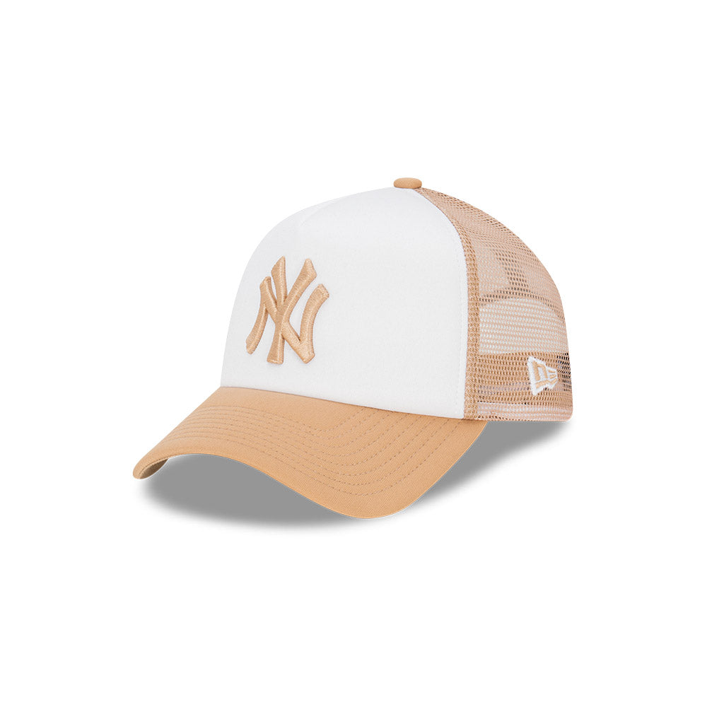 NEW ERA New York Yankees 9FORTY A-Frame Snapback Cap - Camel/Optic White