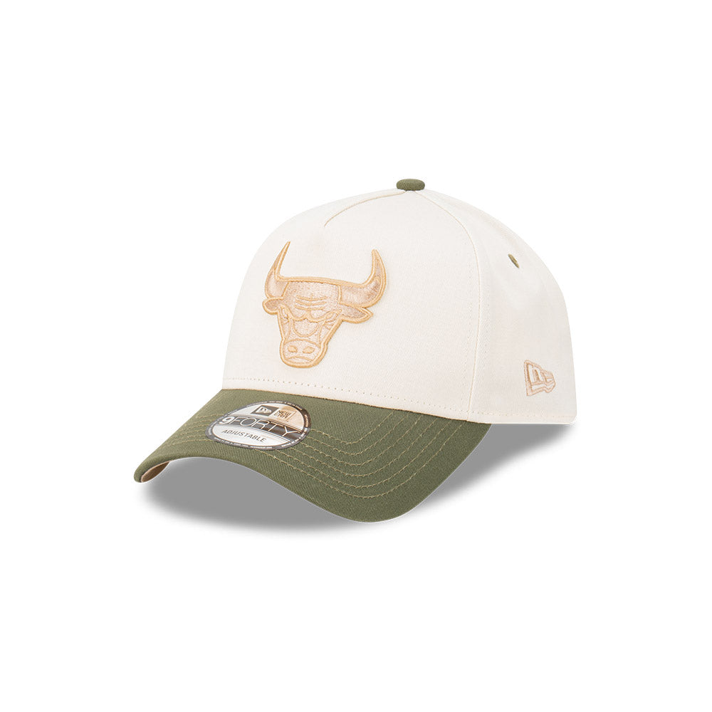 NEW ERA Chicago Bulls 9FORTY A-Frame Snapback Cap - Winecork/Olive