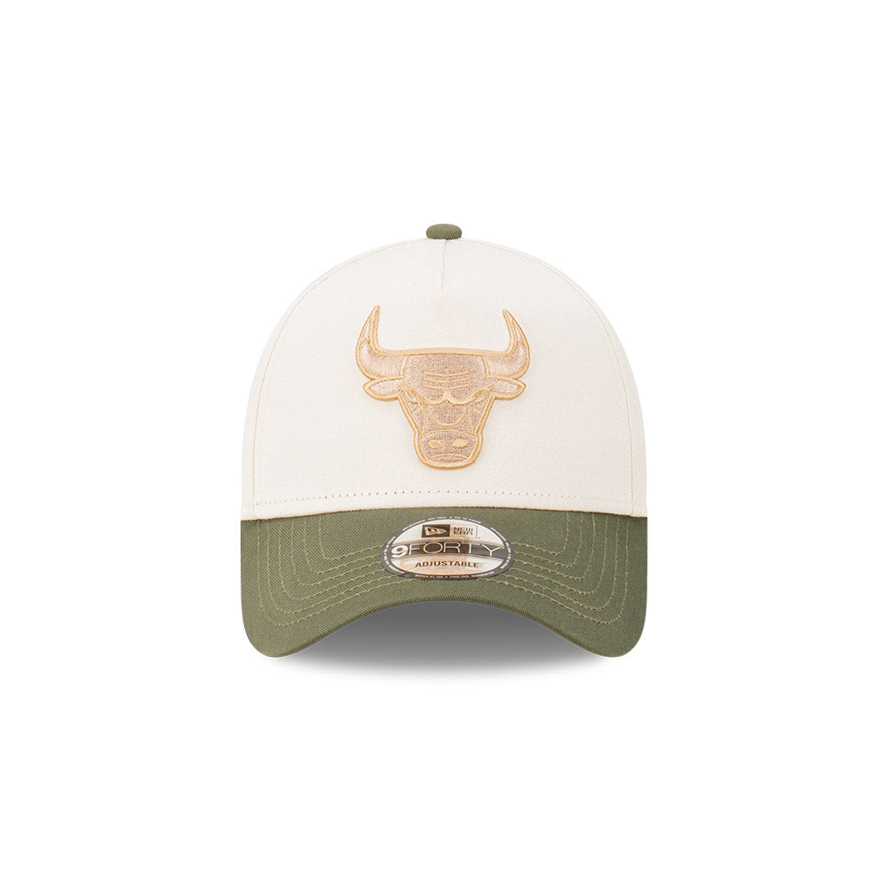 NEW ERA Chicago Bulls 9FORTY A-Frame Snapback Cap - Winecork/Olive