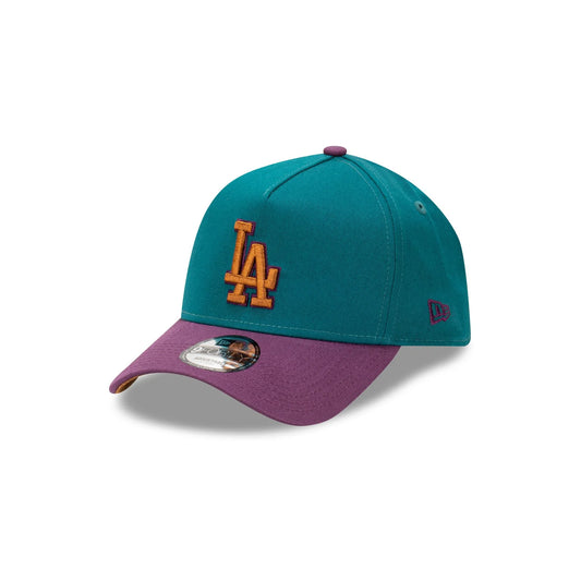 NEW ERA Los Angeles Dodgers Opal 9FORTY A-Frame Snapback Cap - Midnight Green/Damson/Toasted Peanut