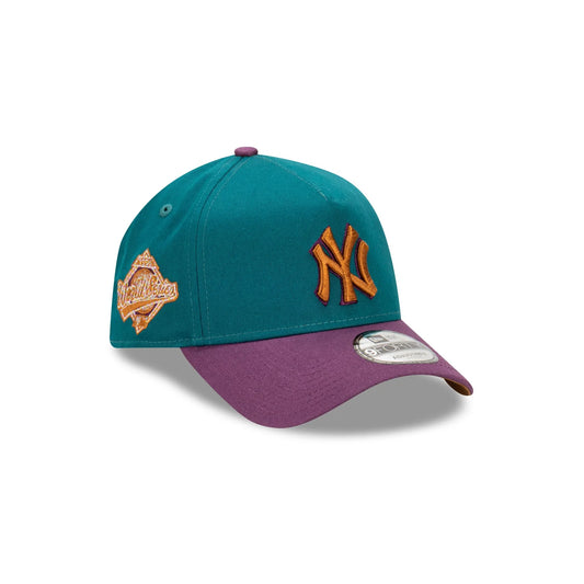 NEW ERA New York Yankees Opal 9FORTY A-Frame Snapback Cap - Midnight Green/Damson/Toasted Peanut