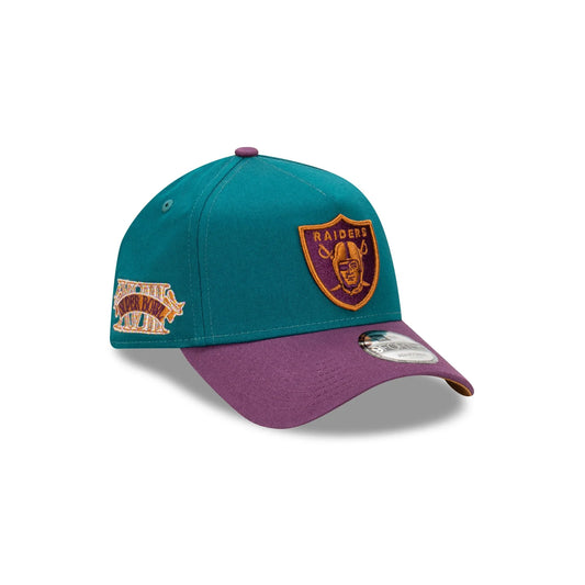 NEW ERA Las Vegas Raiders Opal 9FORTY A-Frame Snapback Cap - Midnight Green/Damson/Toasted Peanut