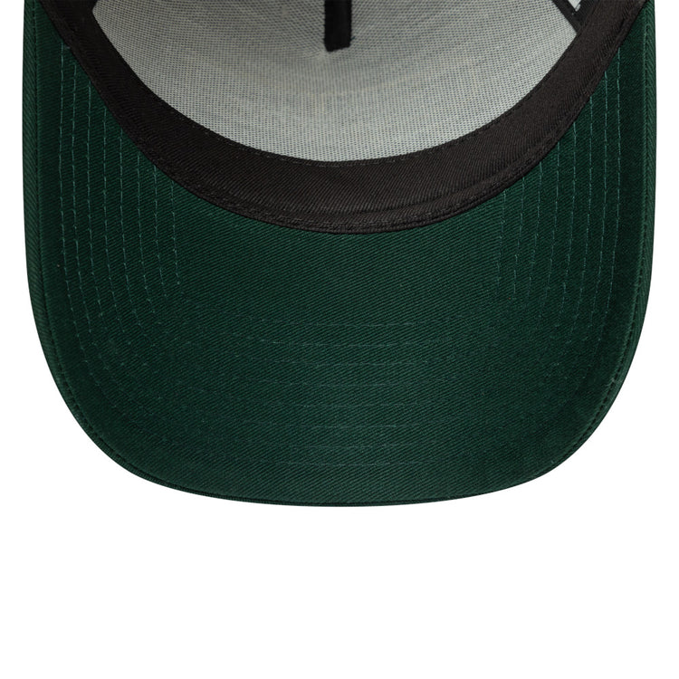 NEW ERA Oakland Athletics MLB Patch 9FORTY A-Frame Snapback Trucker Cap - Dark Green/Cream