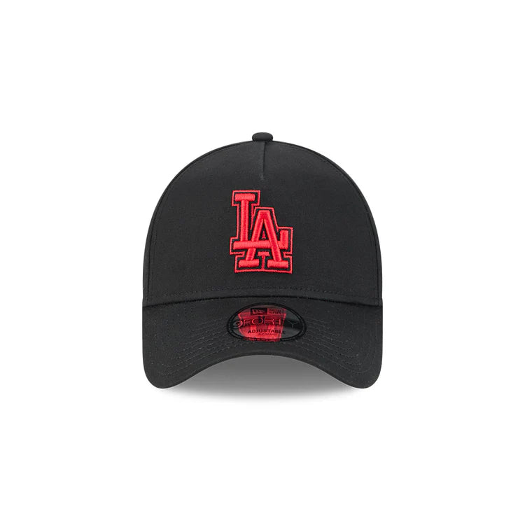 NEW ERA Los Angeles Dodgers 9FORTY A-Frame Snapback Cap - Black/Scarlet