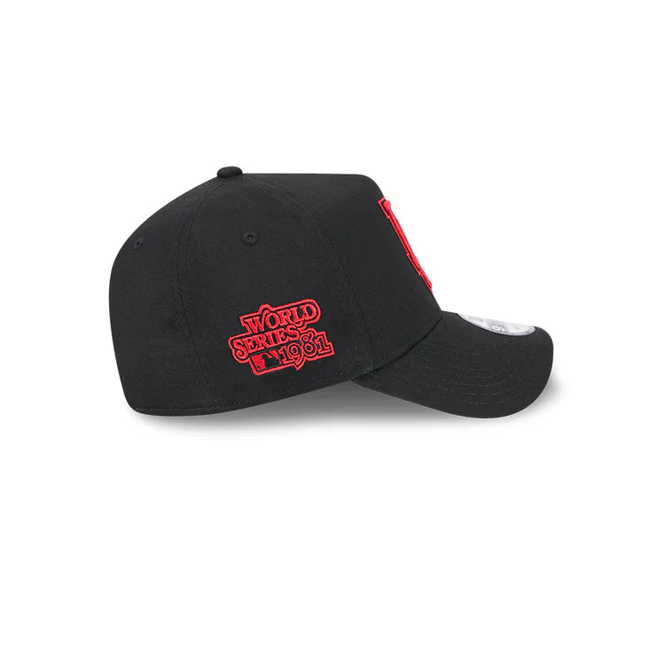 NEW ERA Los Angeles Dodgers 9FORTY A-Frame Snapback Cap - Black/Scarlet