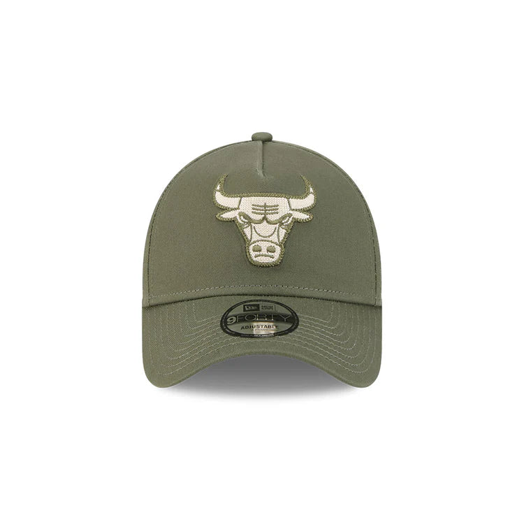 NEW ERA Chicago Bulls Earth Tonal Chainstitch 9FORTY A-Frame Snapback Cap - New Olive