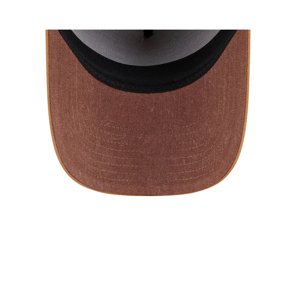 NEW ERA Chicago Bulls Washed Canvas 9FORTY A-Frame Snapback Cap - Light Bronze/Walnut