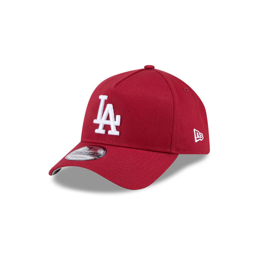 NEW ERA Los Angeles Dodgers Seasonal Script 9FORTY A-Frame Snapback Cap - H Red/White
