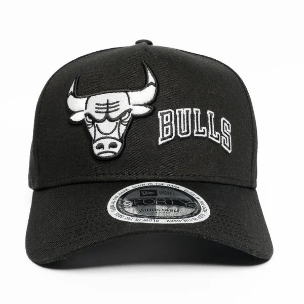 NEW ERA Chicago Bulls Dual Logo 9FORTY A-Frame Snapback Cap - Black