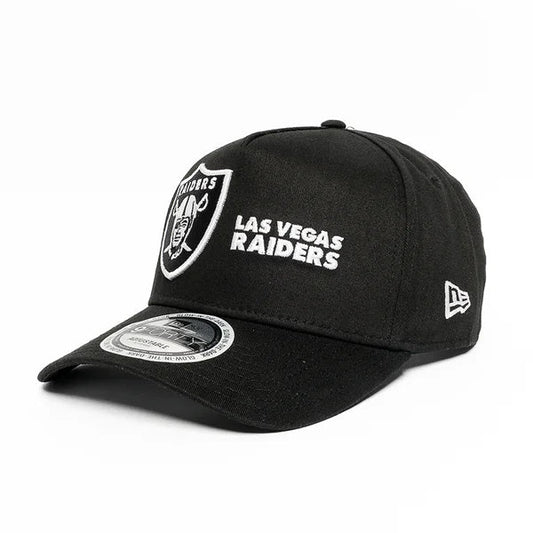 NEW ERA Las Vegas Raiders Dual Logo 9FORTY A-Frame Snapback Cap - Black