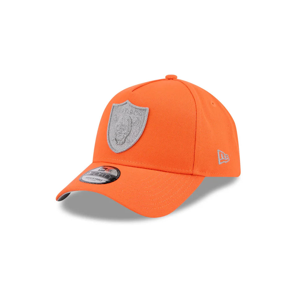 NEW ERA Las Vegas Raiders Hi Vis Reflect 9FORTY A-Frame Snapback Cap - Orange/Grey